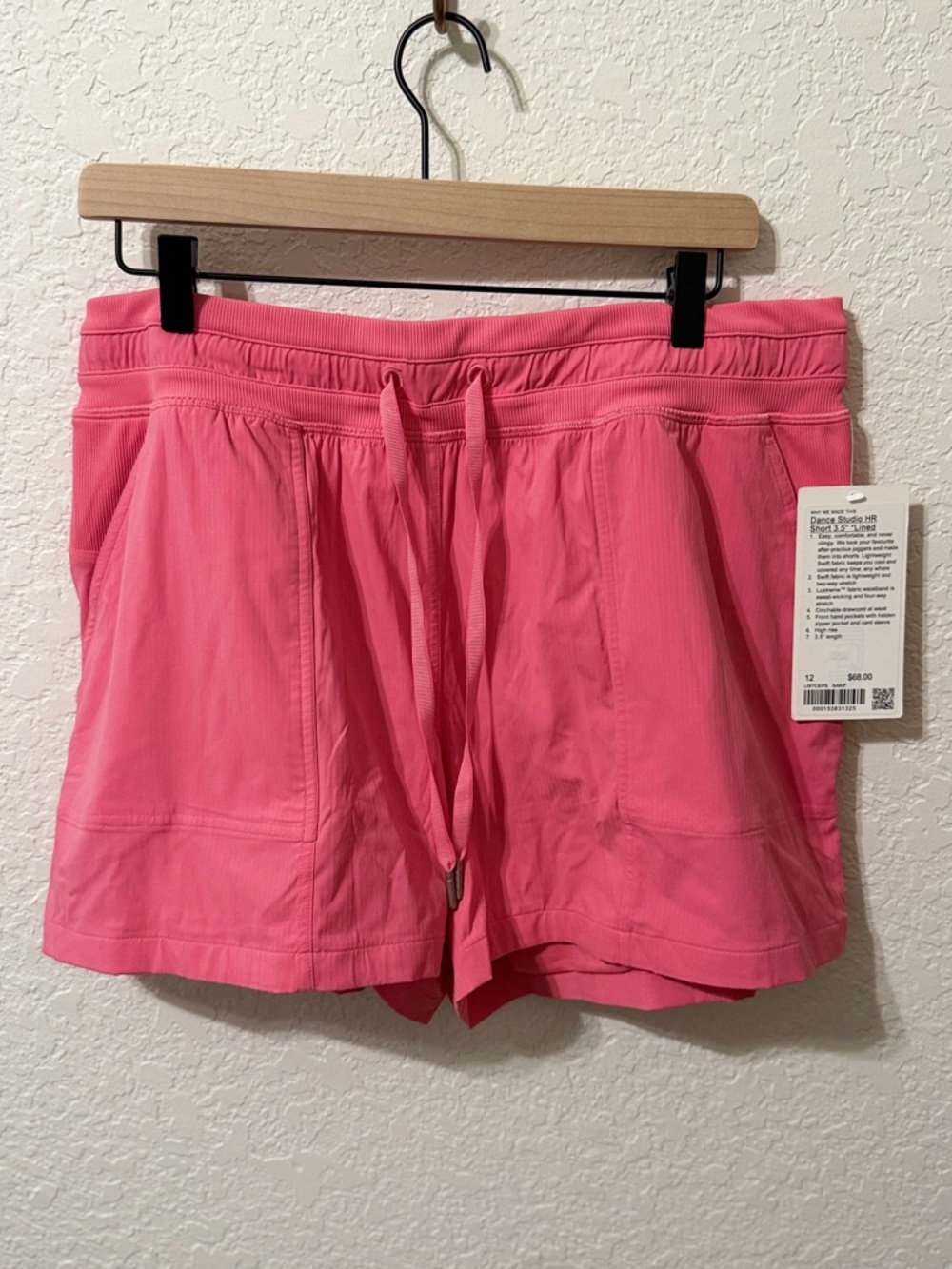 lululemon athletica Coral Pink Athletic Drawstring Shorts